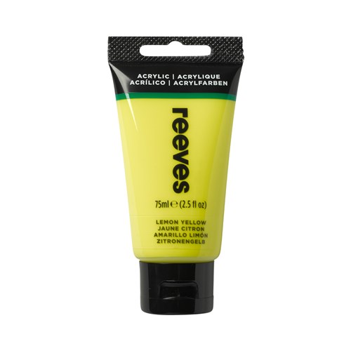 505003 - REEVES ACRYLIC ARTIST PAINT 75ml Lemon Yellow